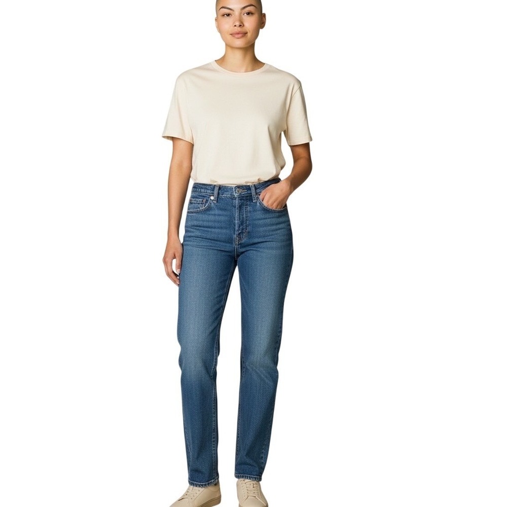 Levi's 501‎ Original Fit Jeans High Rise Straight Leg Medium Wash Blue Size 27